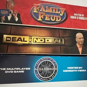 DVD Game Set (3) Deal or No Deal, Family Feud, Who Wants to be a Millionaire